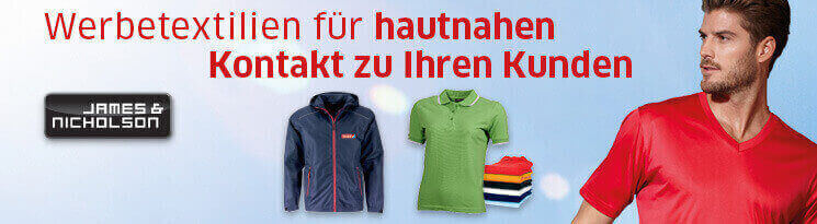 James & Nicholson - Marken & Qualitätswerbeartikel im Saalfrank Onlineshop